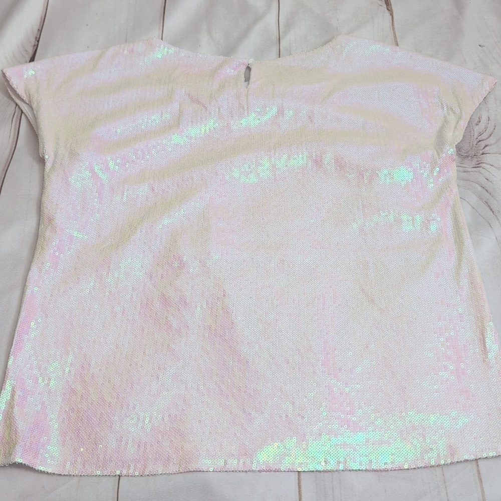 Hayley Paige Wedding Day Vibes Sequin Sparkle Breathtaking Cap Sleeves si Small - Picture 4 of 7